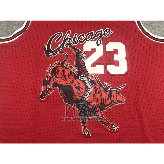 Camiseta Chicago Bulls Michael Jordan NO 23 Juic Wrld X BR Rojo